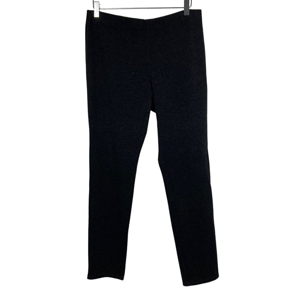 Eileen Fisher Stretch Ponte Knit Ankle Pant Womens Medium Charcoal Gray